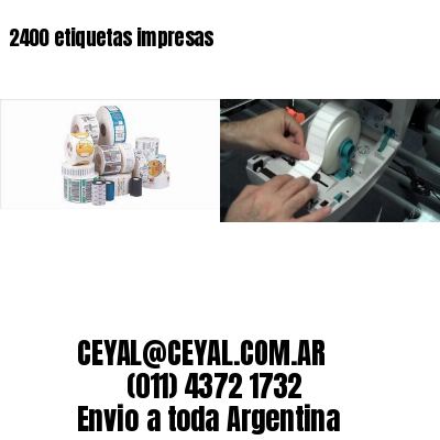 2400 etiquetas impresas