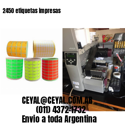 2450 etiquetas impresas