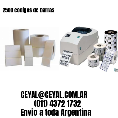 2500 codigos de barras