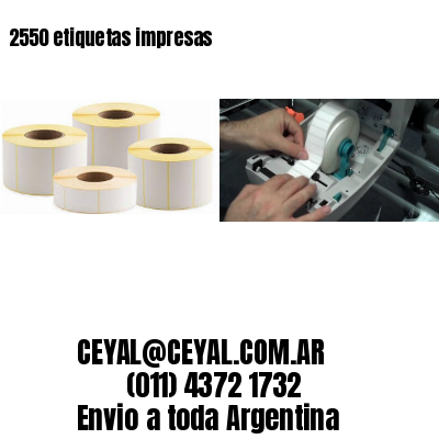 2550 etiquetas impresas