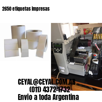 2650 etiquetas impresas