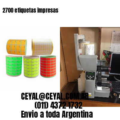 2700 etiquetas impresas