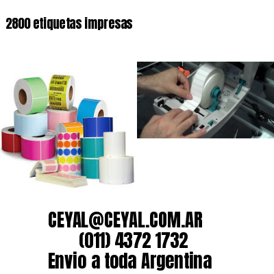 2800 etiquetas impresas