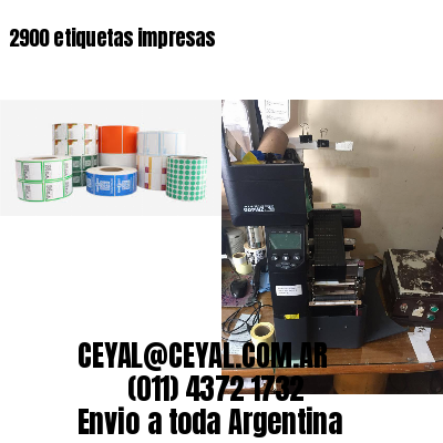 2900 etiquetas impresas