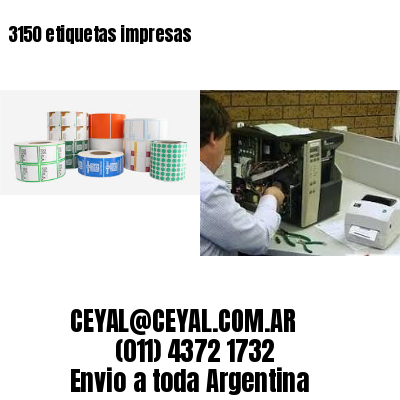 3150 etiquetas impresas