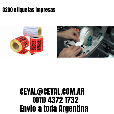 3200 etiquetas impresas