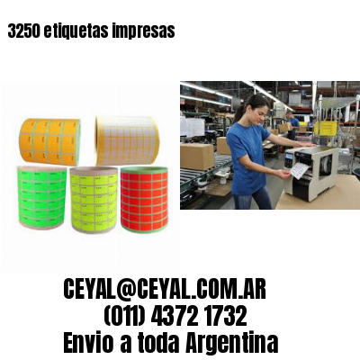 3250 etiquetas impresas
