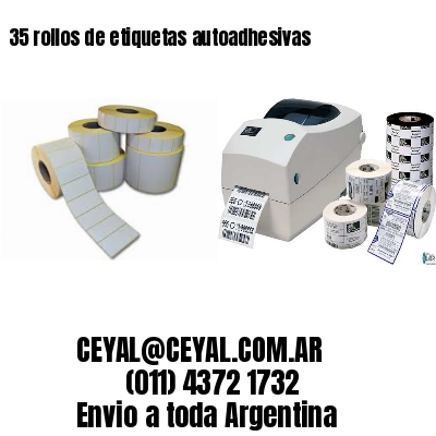 35 rollos de etiquetas autoadhesivas