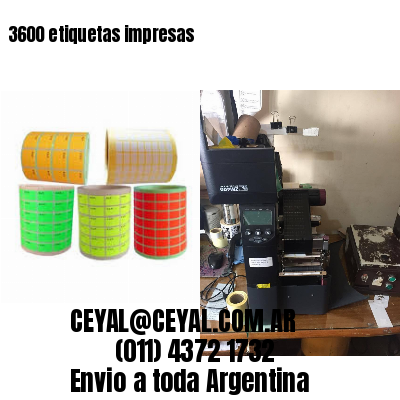3600 etiquetas impresas