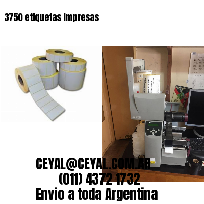 3750 etiquetas impresas
