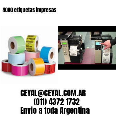 4000 etiquetas impresas