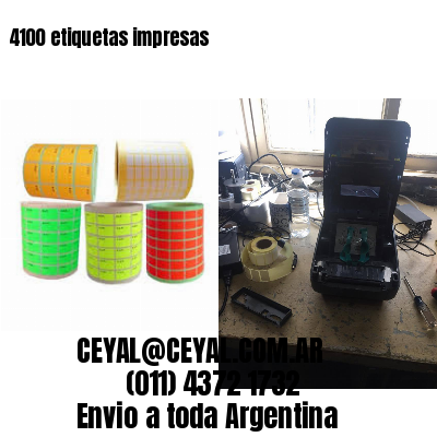4100 etiquetas impresas