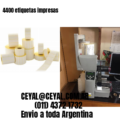 4400 etiquetas impresas