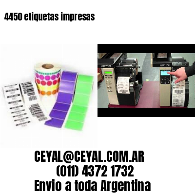 4450 etiquetas impresas
