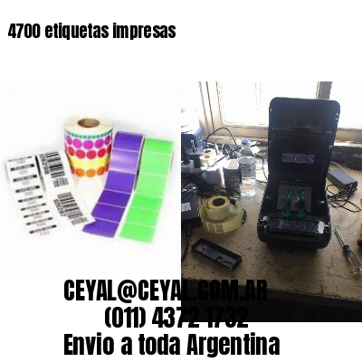 4700 etiquetas impresas