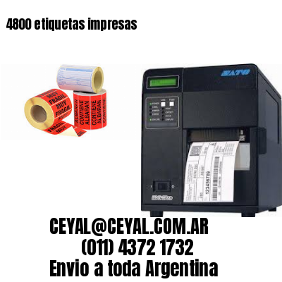 4800 etiquetas impresas