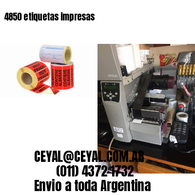 4850 etiquetas impresas