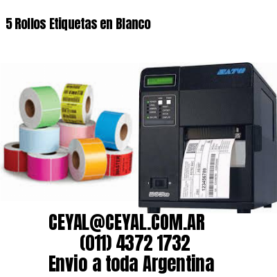 5 Rollos Etiquetas en Blanco