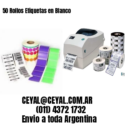 50 Rollos Etiquetas en Blanco