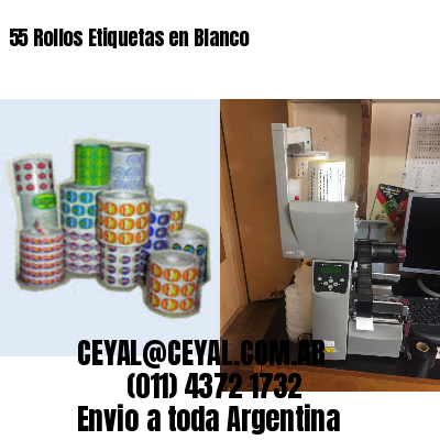 55 Rollos Etiquetas en Blanco