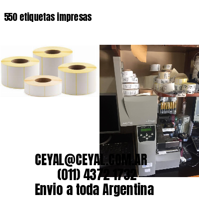 550 etiquetas impresas