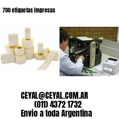 700 etiquetas impresas