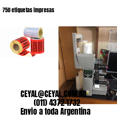 750 etiquetas impresas