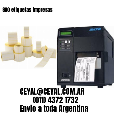 800 etiquetas impresas
