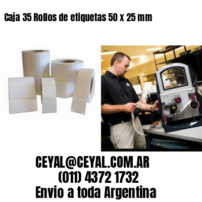 Caja 35 Rollos de etiquetas 50 x 25 mm