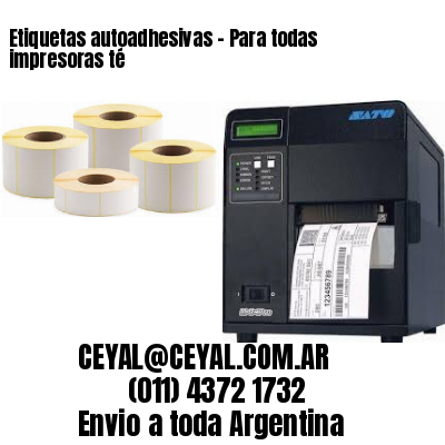 Etiquetas autoadhesivas – Para todas impresoras té