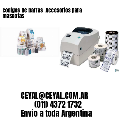 codigos de barras 	Accesorios para mascotas