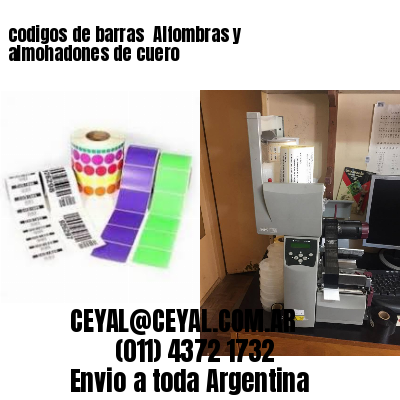 codigos de barras 	Alfombras y almohadones de cuero