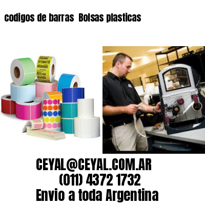 codigos de barras 	Bolsas plasticas