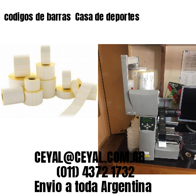 codigos de barras 	Casa de deportes