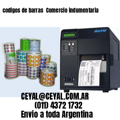 codigos de barras 	Comercio indumentaria