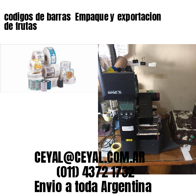 codigos de barras 	Empaque y exportacion de frutas