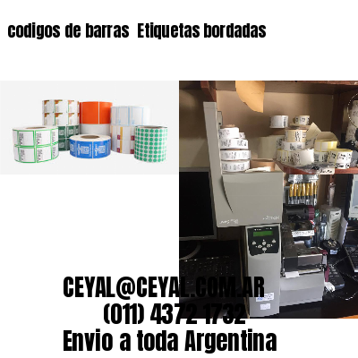 codigos de barras 	Etiquetas bordadas