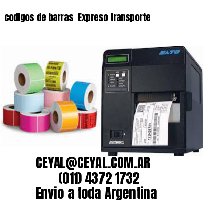 codigos de barras 	Expreso transporte