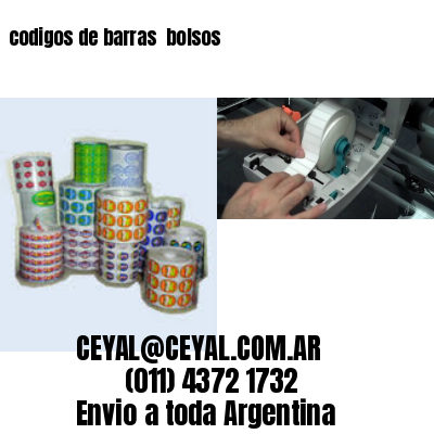 codigos de barras 	bolsos