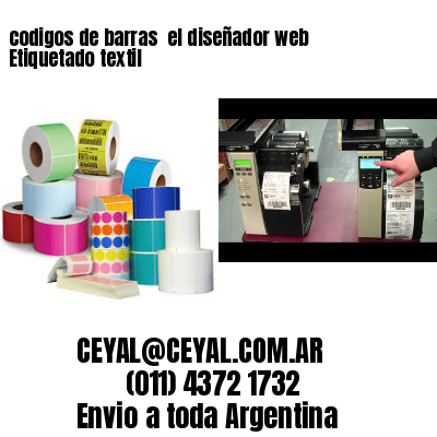 codigos de barras 	el diseñador web Etiquetado textil