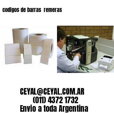 codigos de barras 	remeras