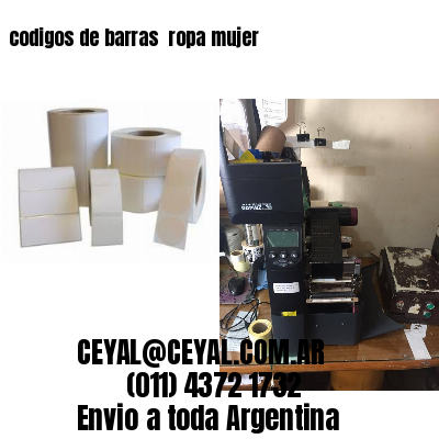 codigos de barras 	ropa mujer