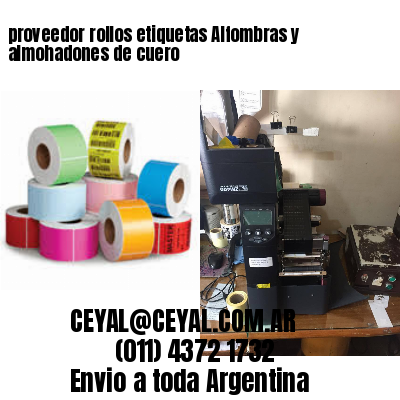 proveedor rollos etiquetas Alfombras y almohadones de cuero