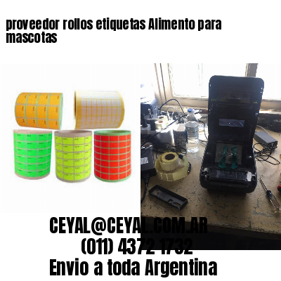 proveedor rollos etiquetas Alimento para mascotas