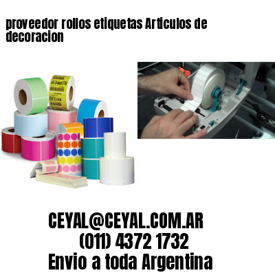 proveedor rollos etiquetas Articulos de decoracion