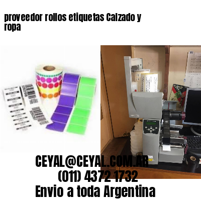 proveedor rollos etiquetas Calzado y ropa