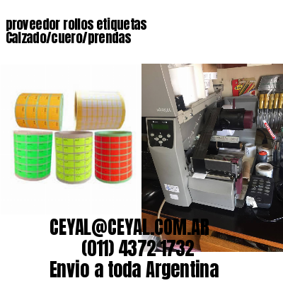 proveedor rollos etiquetas Calzado/cuero/prendas