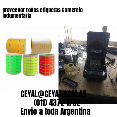 proveedor rollos etiquetas Comercio indumentaria