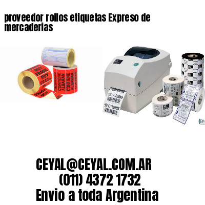 proveedor rollos etiquetas Expreso de mercaderias