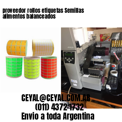 proveedor rollos etiquetas Semillas alimentos balanceados